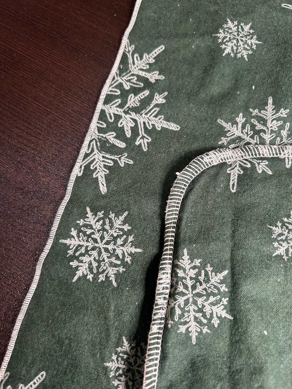 Snowflake blanket and burp cloth gift set