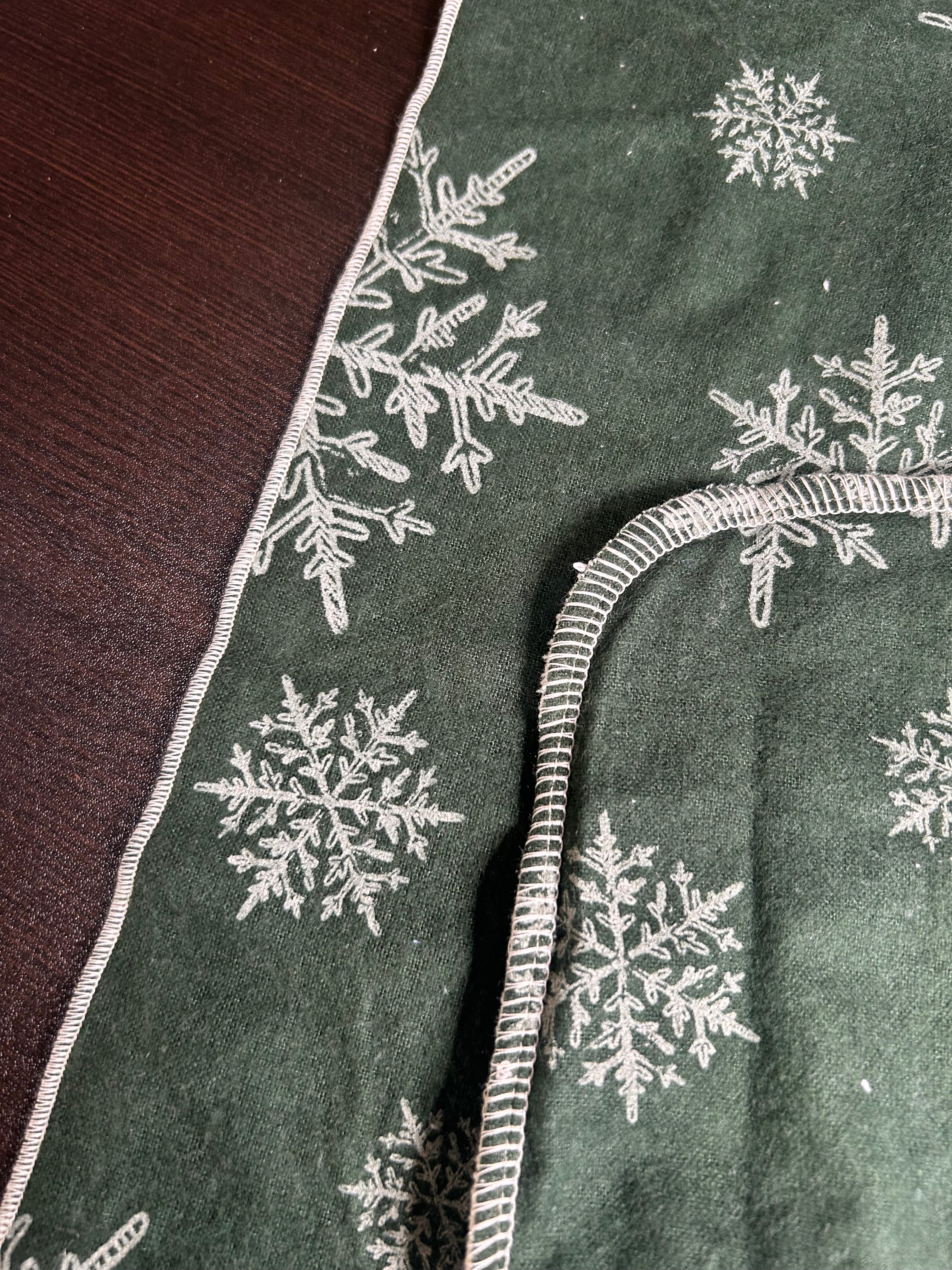 Snowflake blanket and burp cloth gift set