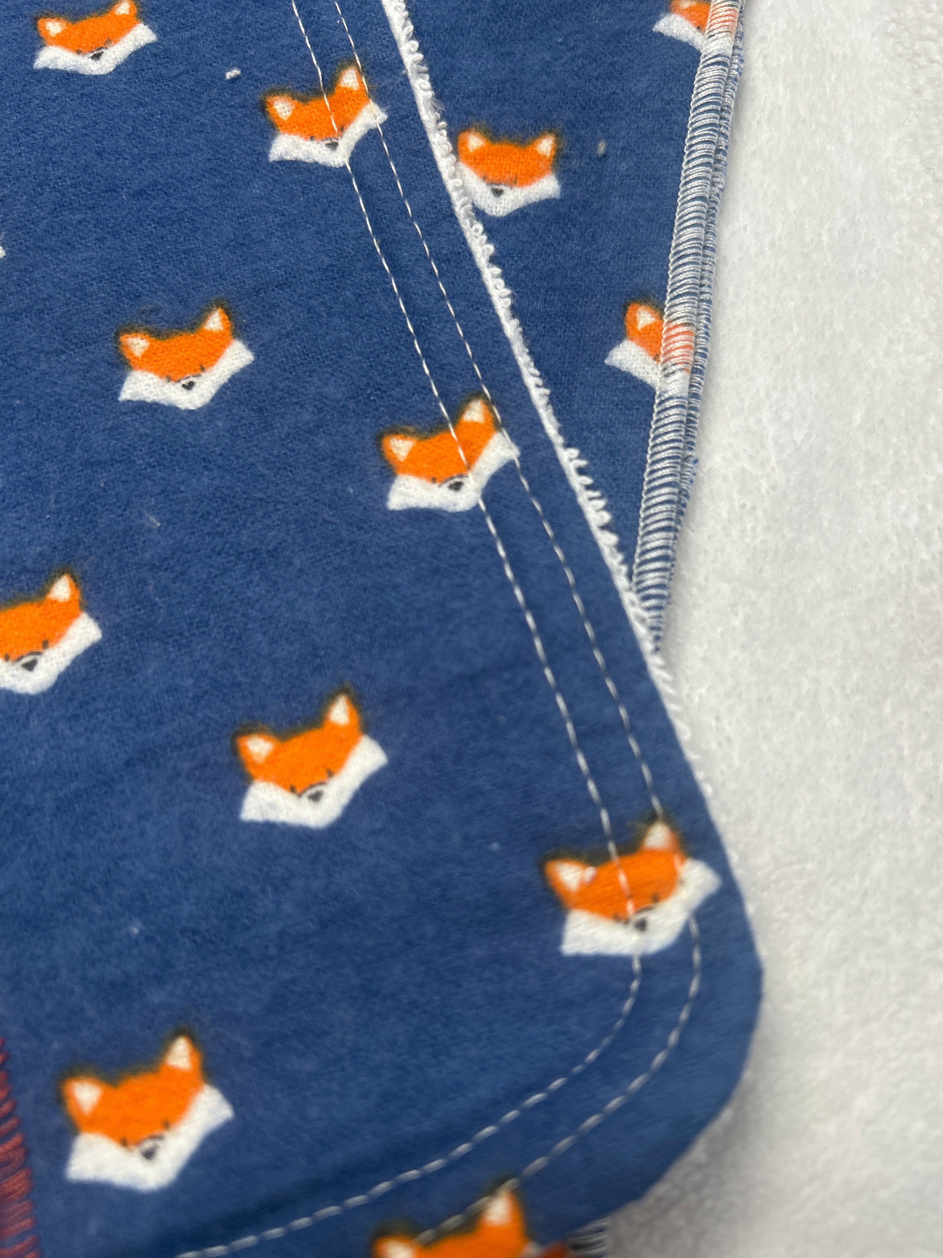 Foxes blanket and burp cloth gift set