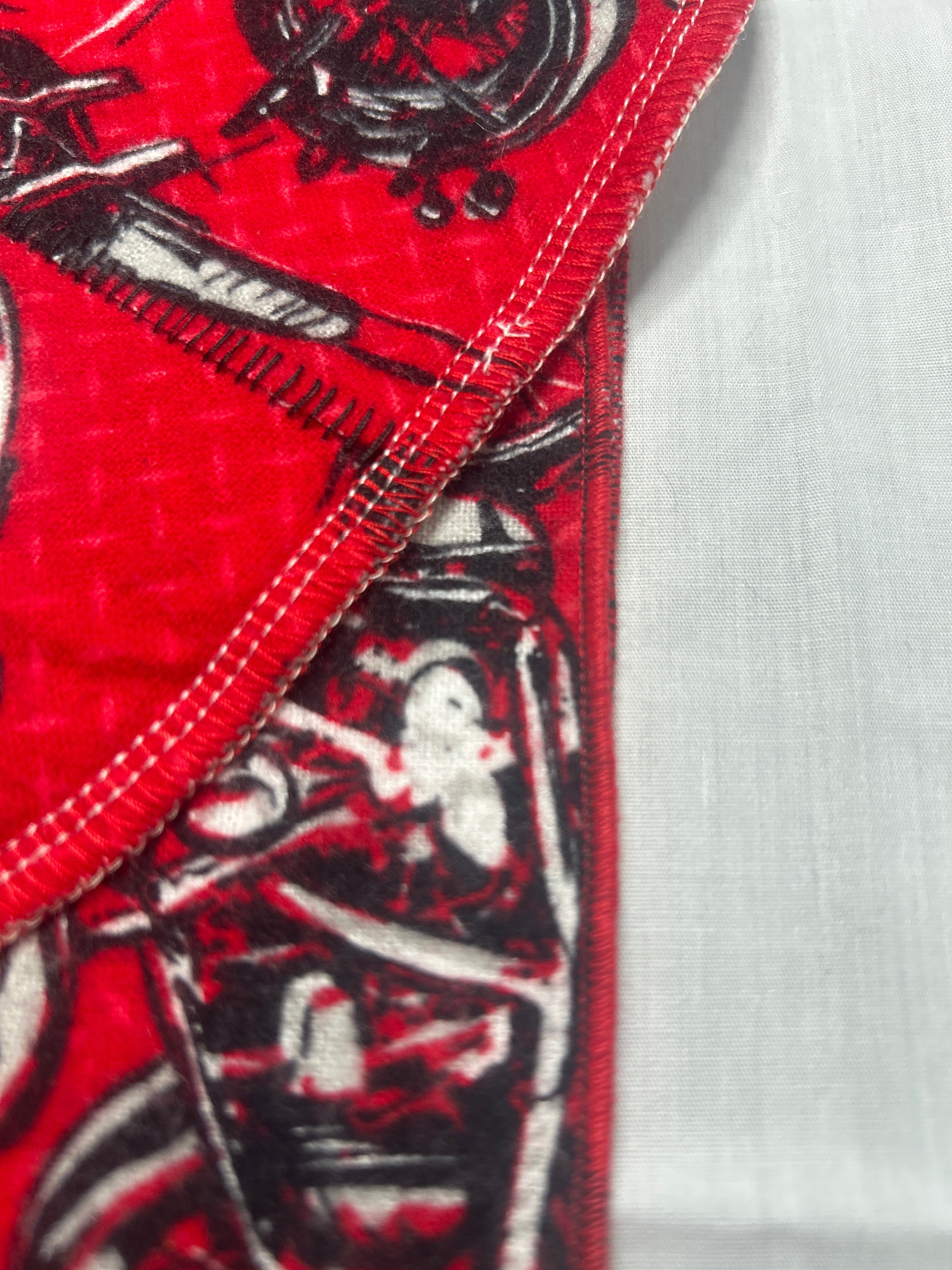 Motorcycle blanket and burp cloth gift set