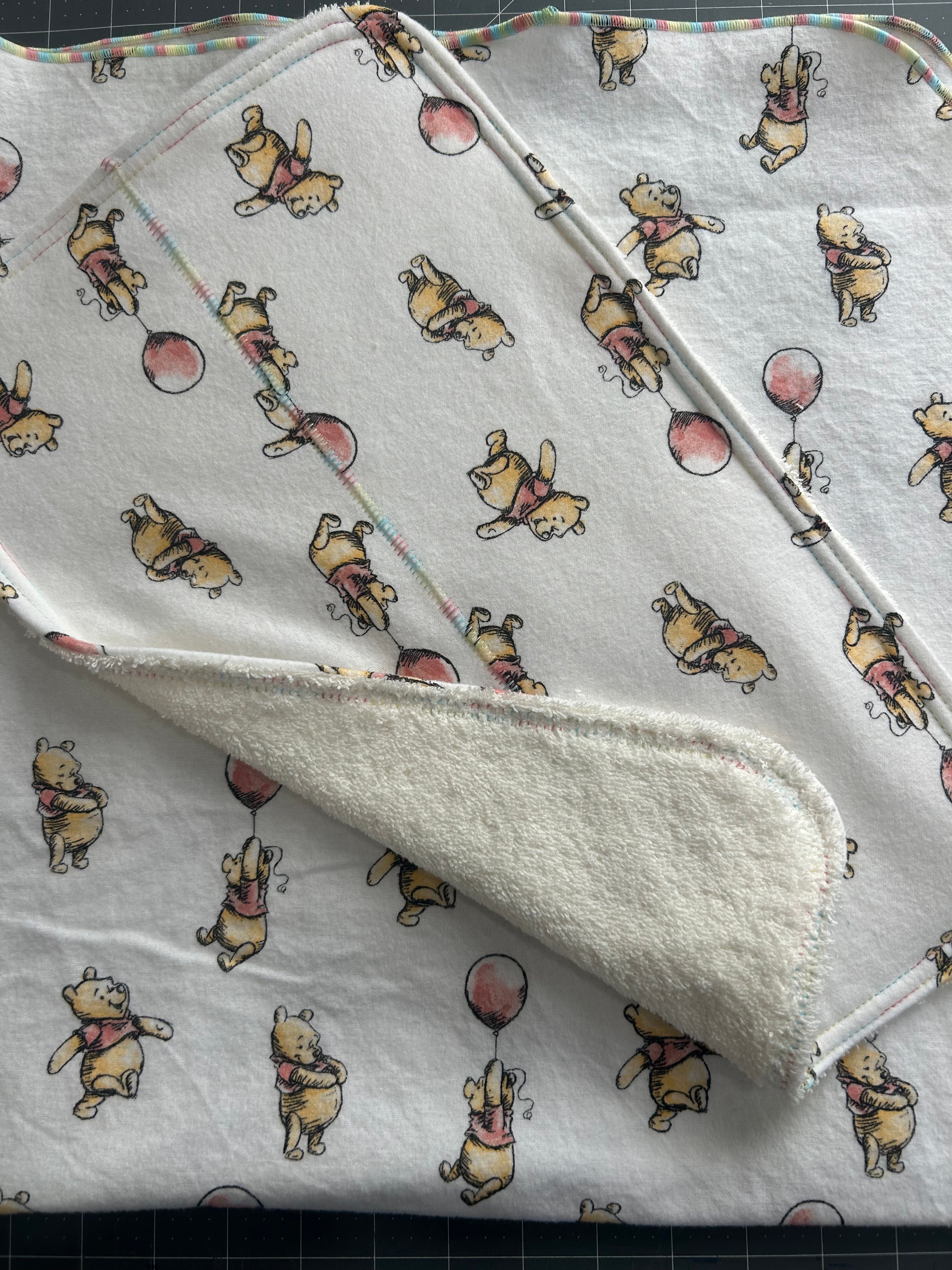Winnie the Pooh blanket and burp cloth gift set
