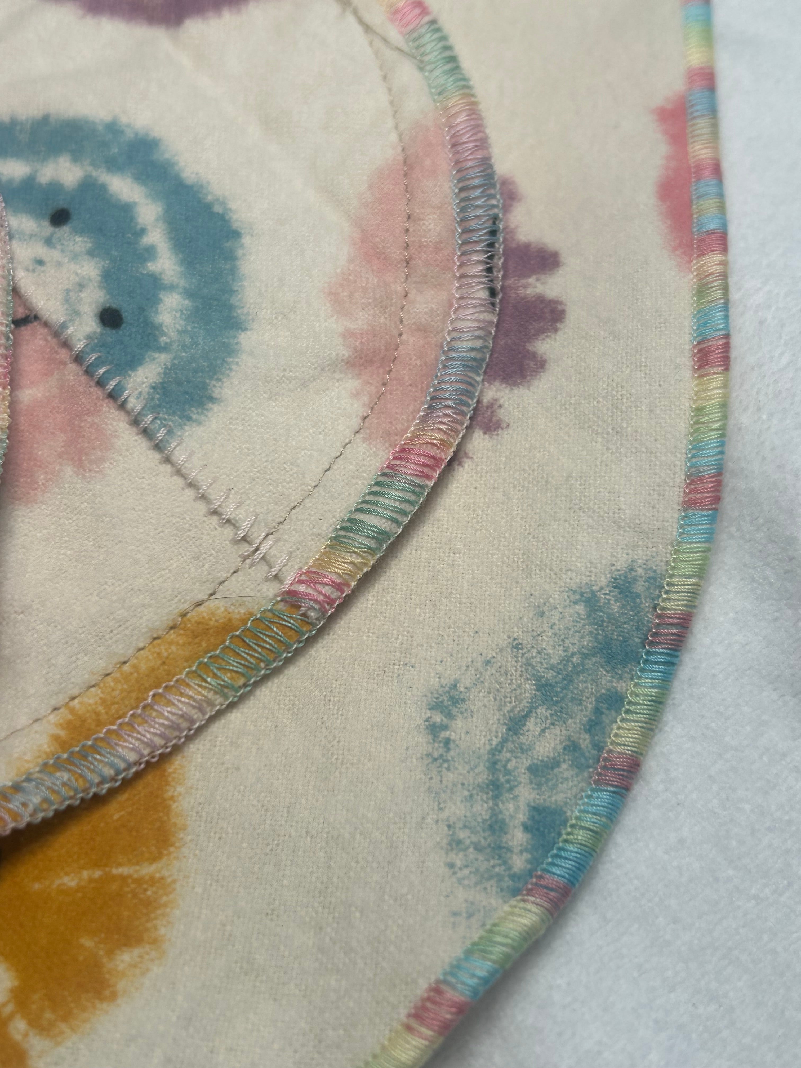 Happy face blanket and burp cloth gift set