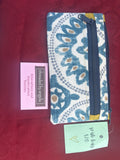 Blue and Gold Bag with Gold Lining
