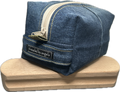 Denim Box Bag--Green lining