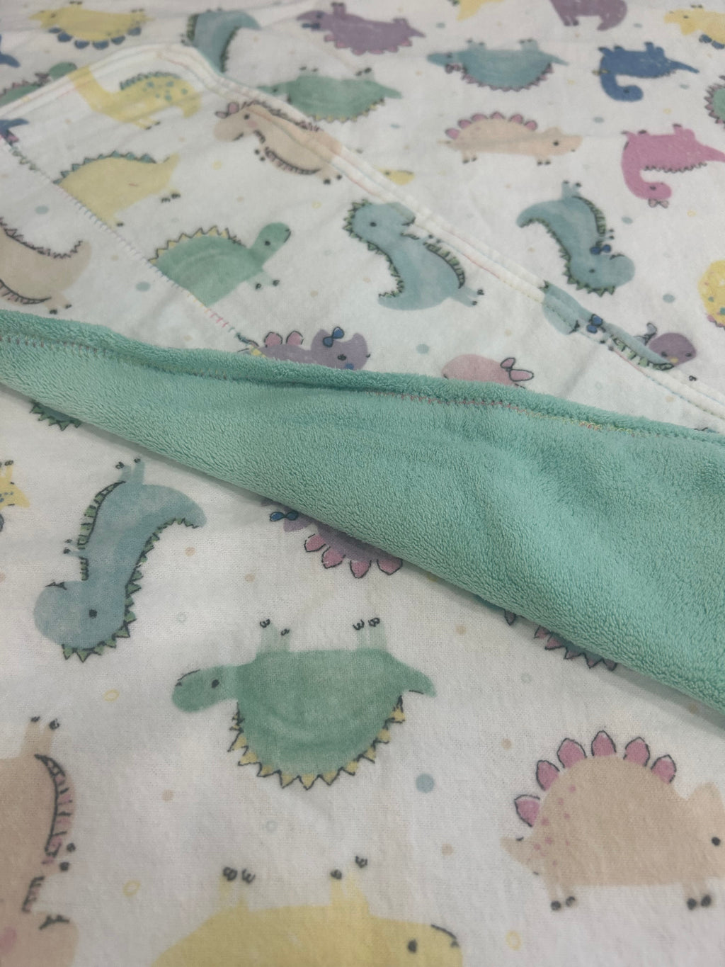 Dinosaur blanket and burp cloth gift set
