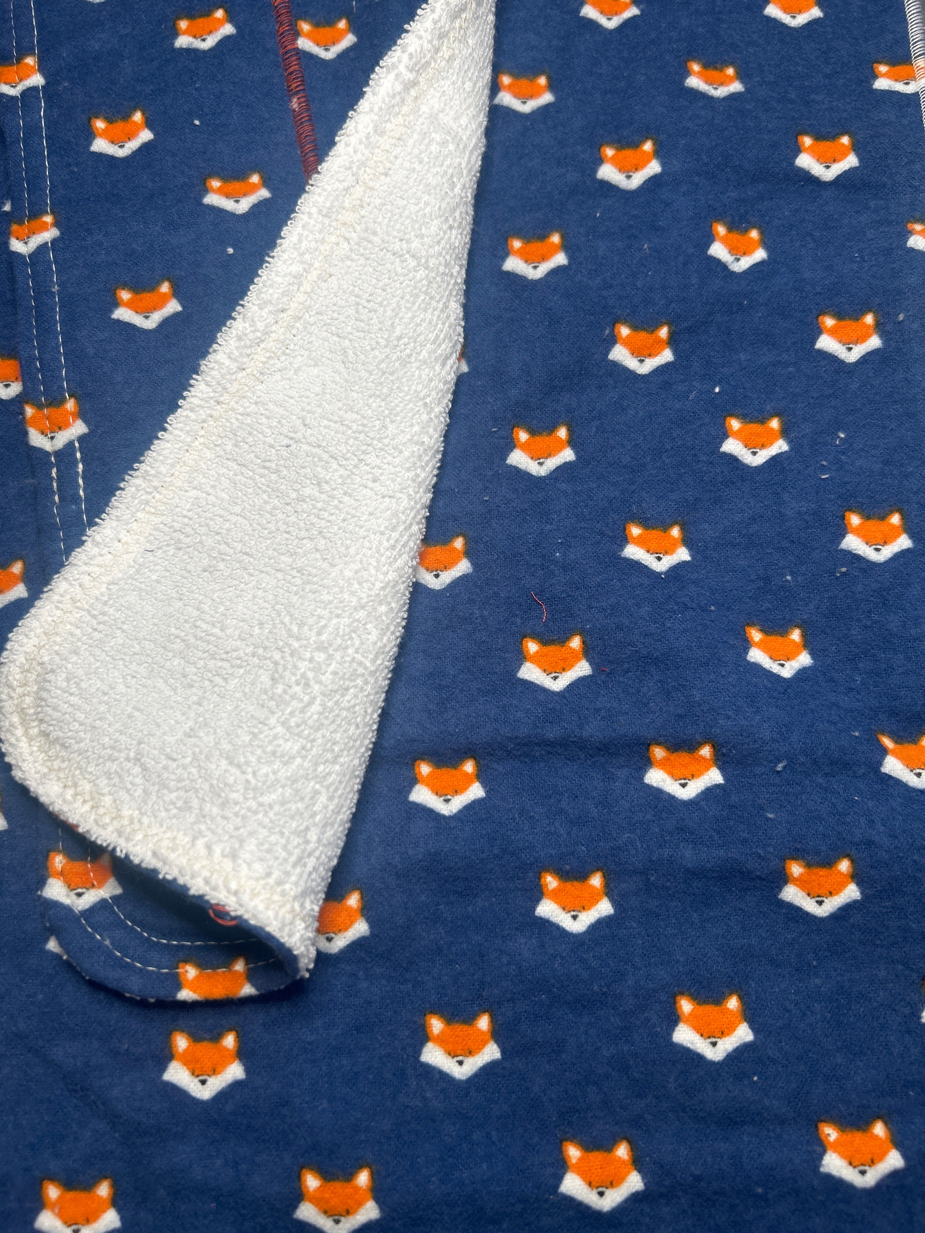 Foxes blanket and burp cloth gift set
