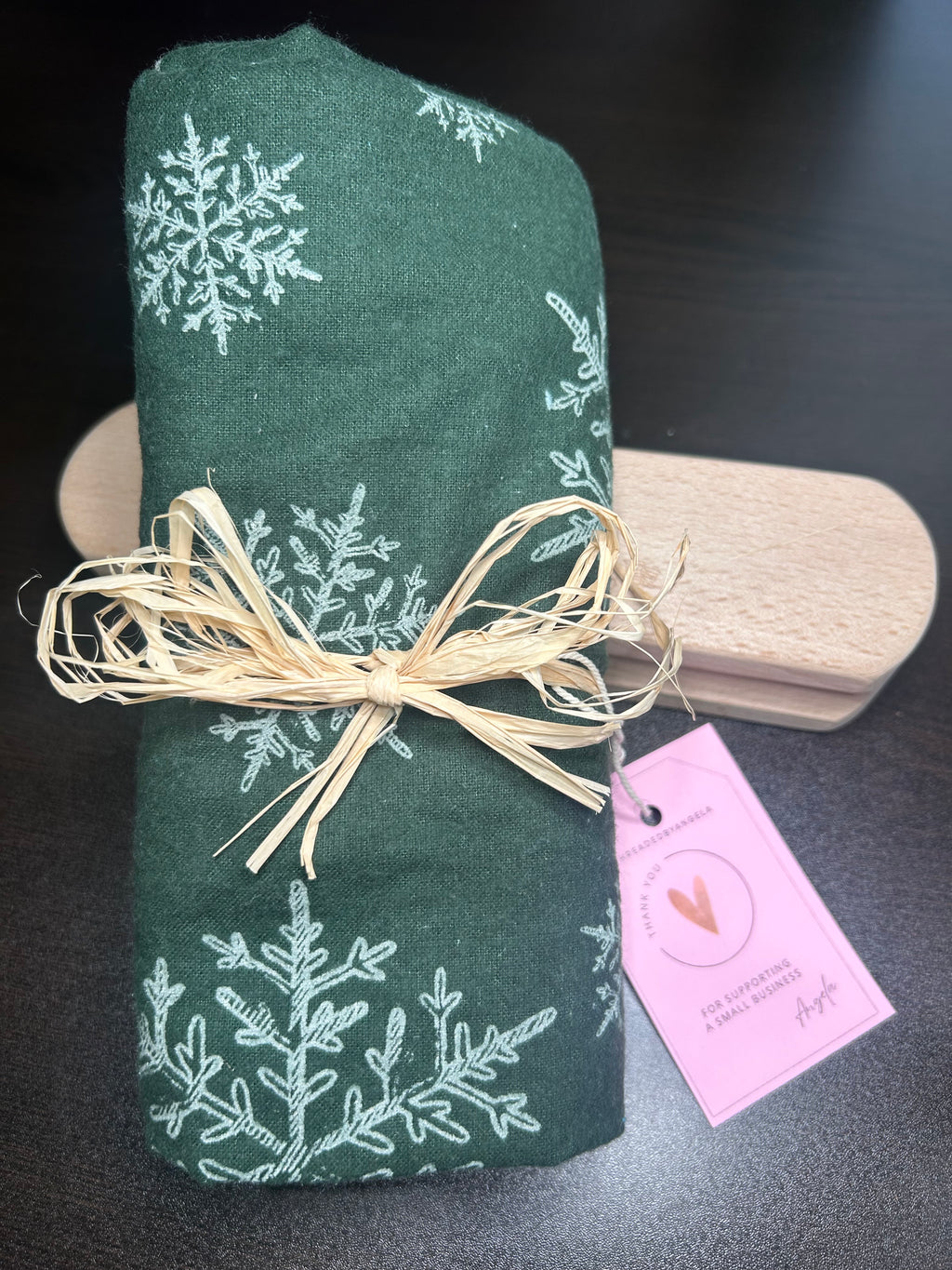 Snowflake blanket and burp cloth gift set