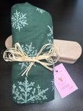 Snowflake blanket and burp cloth gift set