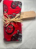 Motorcycle blanket and burp cloth gift set
