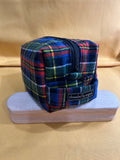 Multicolor Plaid Box Bag--Waterproof lining