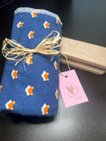Foxes blanket and burp cloth gift set