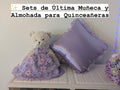 Custom Quinceañera Last Doll & Pillow Set – Made to Match Your Theme