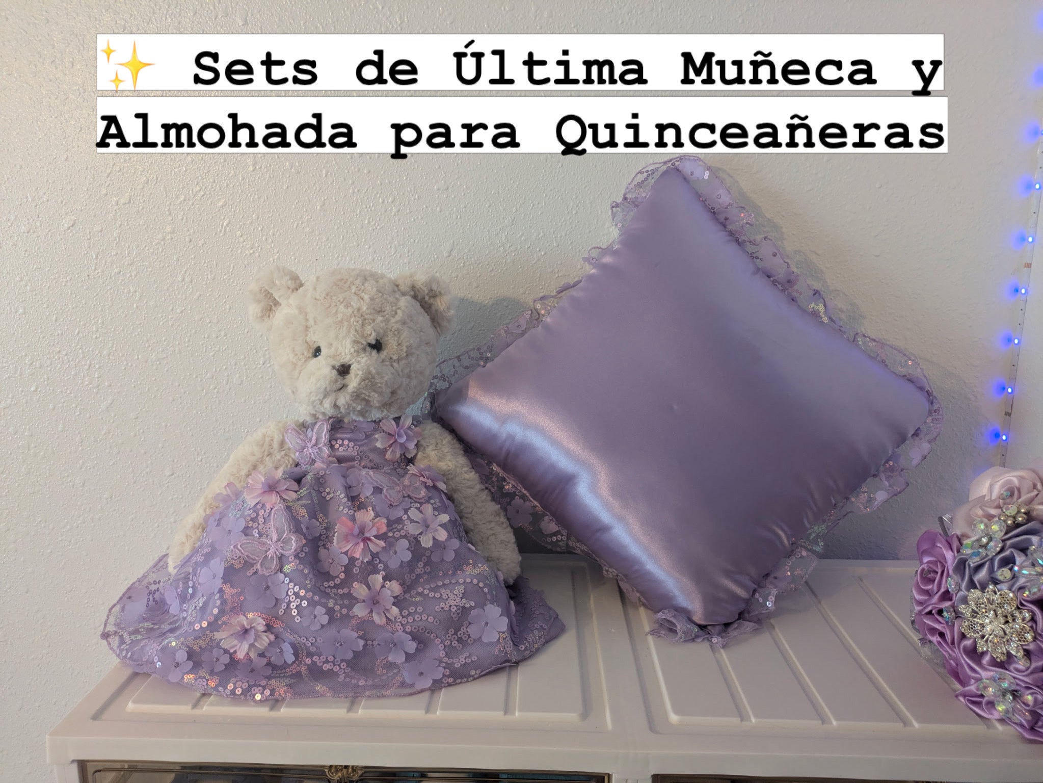 Custom Quinceañera Last Doll & Pillow Set – Made to Match Your Theme