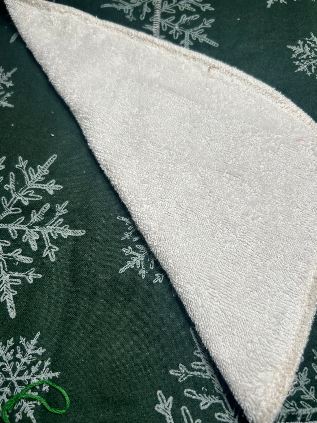 Snowflake blanket and burp cloth gift set