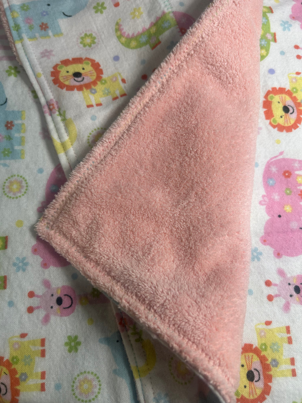 Animal blanket and burp cloth gift set