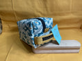 Blue and Gold Box Bag-Blue lining