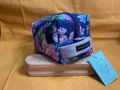 Purple Floral Box Bag — Stripe Lining